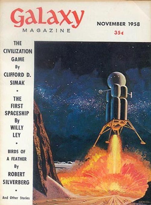 Lunar Liftoff: Galaxy Magazine Cover, November 1958