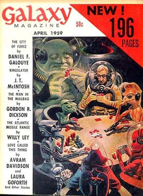 Galaxy Magazine April 1959 – Aliens Play Poker with Human Astronaut
