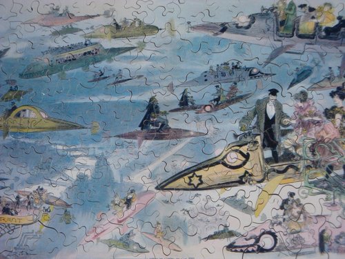 Albert Robida's 'En l'An 2000' Belle Époque Flying Machines Aerial Promenade