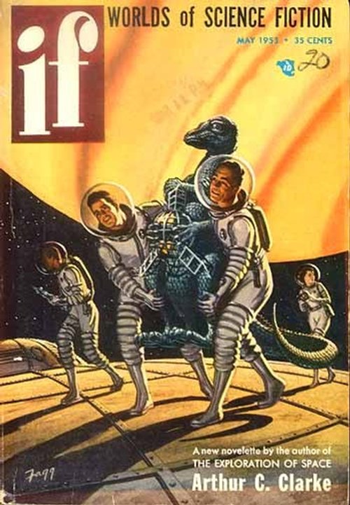 If Worlds of Science Fiction May 1953 — Astronauts Rescue Alien on Hostile World