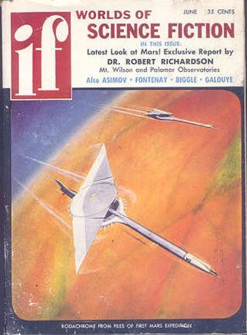 IF Worlds of Science Fiction June 1954 — Sleek Spacecraft Over Mars