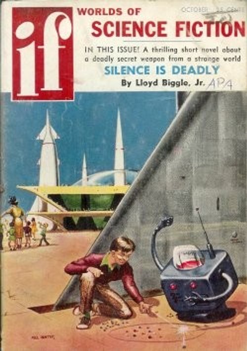 IF Worlds of Science Fiction Oct 1963 'Silence Is Deadly' Cover
