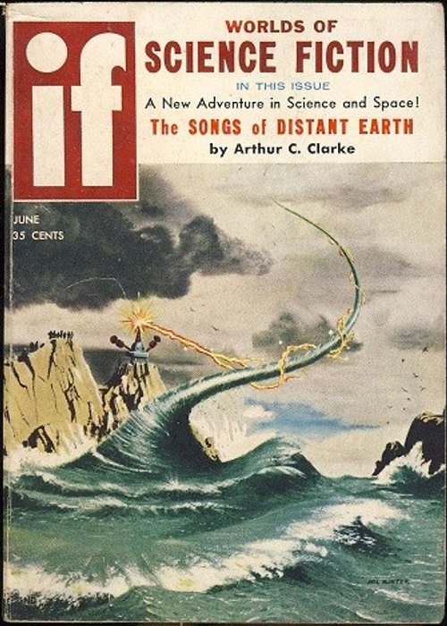 If Magazine June 1958: Clarke's Songs of Distant Earth Sea Monster Cover