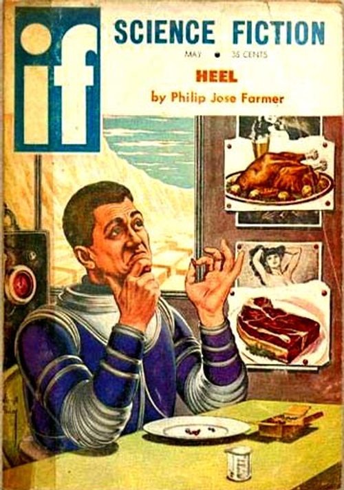 If Science Fiction May 1960 – Farmer's 'Heel' Starving Spaceman Cover
