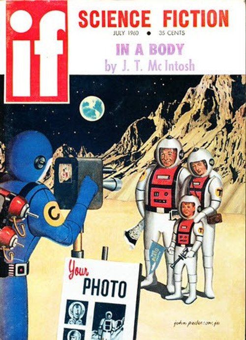 Robot Tourist Photographer on the Moon, If Magazine July 1960