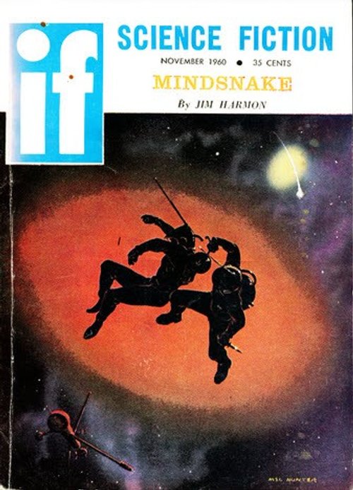 Zero-G Combat in Deep Space, IF Science Fiction November 1960 Cover