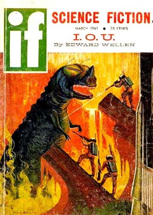 Giant Mutant Dinosaur Attacks Soldiers — If Magazine March 1961