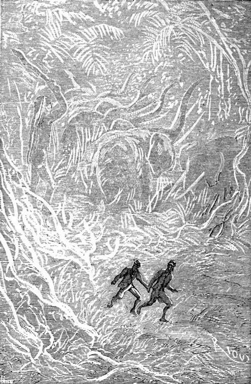 Two Explorers Flee Subterranean Inferno — Riou's Journey to the Center of the Earth