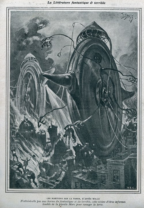 Martian Tripod War Machines Ravage Earth — La Littérature Fantastique 1906