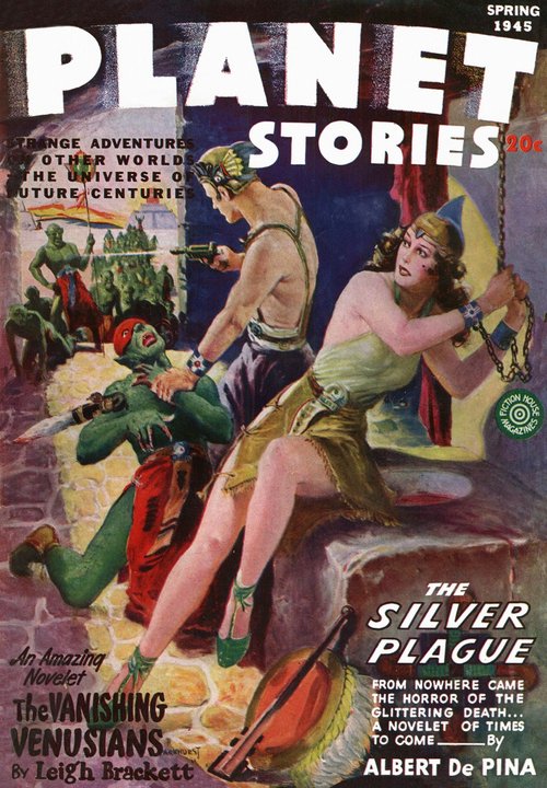 Planet Stories Spring 1945 Cover – Leigh Brackett's Vanishing Venusians