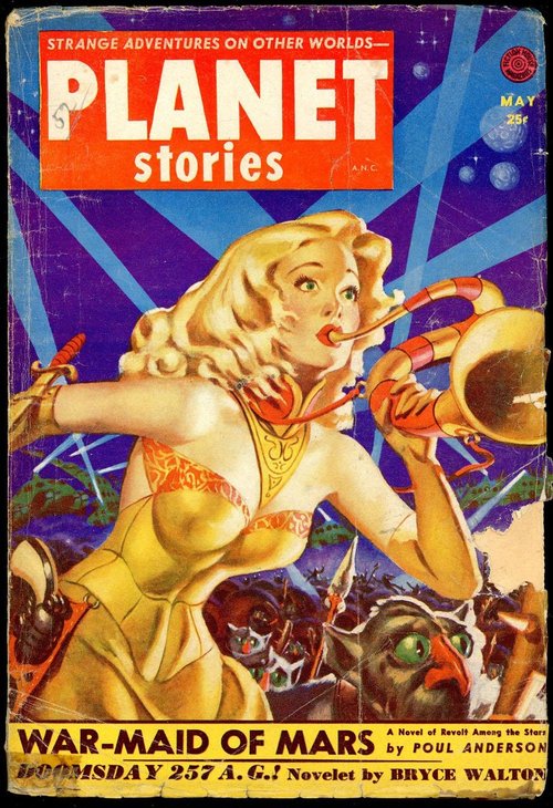 War-Maid of Mars – Planet Stories May 1952 Poul Anderson Cover