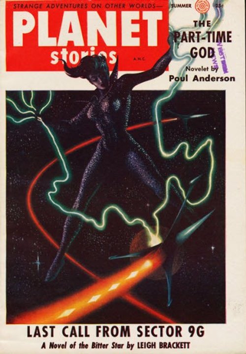 Planet Stories Summer 1953: Cosmic Goddess Amid Stellar Lightning