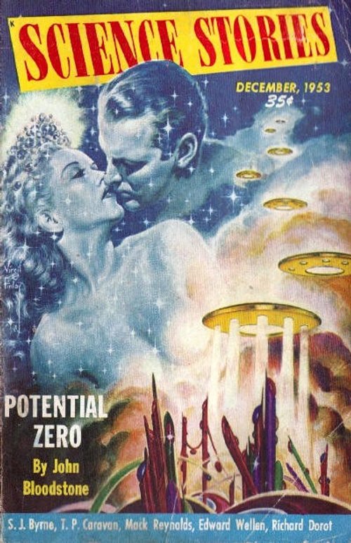 Virgil Finlay's Cosmic Romance: Science Stories December 1953 Cover