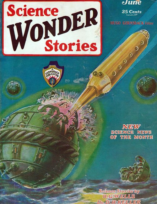 Torpedo Attack on Armored Sea-Sphere, Science Wonder Stories June 1929