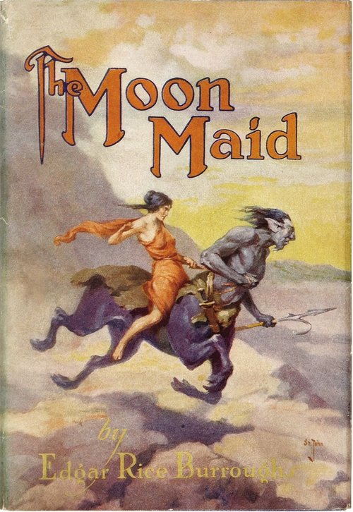 J. Allen St. John's Moon Maid — Edgar Rice Burroughs First Edition Cover, 1926