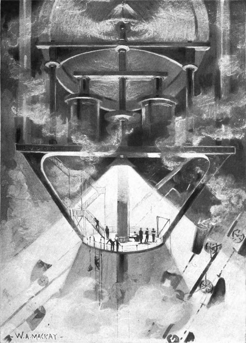 W.A. Mackay's Giant Electromagnetic Space Cannon or Ray Projector, Pulp Era