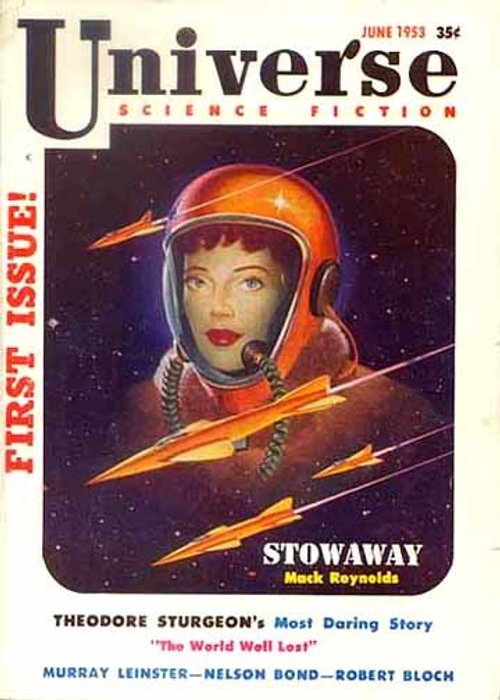 Universe Science Fiction #1 Female Astronaut Cover, June 1953