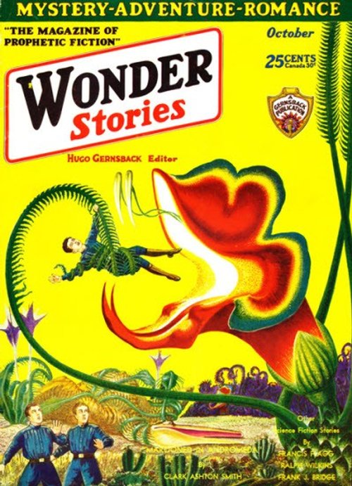 Giant Carnivorous Plant Attacks Humans, Wonder Stories Oct 1931