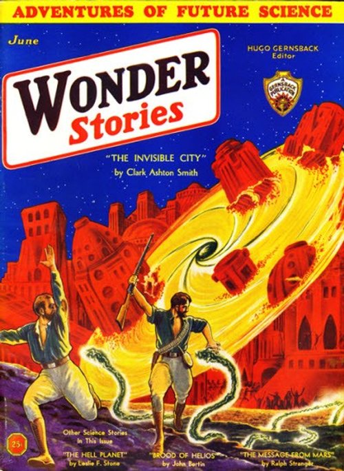 Wonder Stories June 1932 — Clark Ashton Smith's The Invisible City Cover
