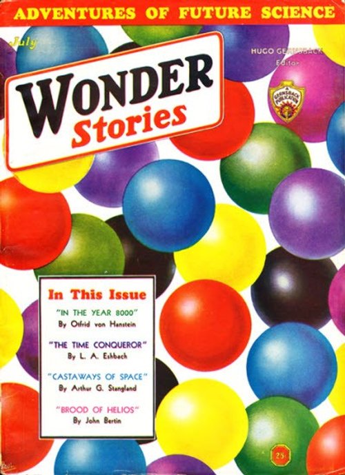 Wonder Stories July 1931 — Hugo Gernsback's Abstract Sphere Cover