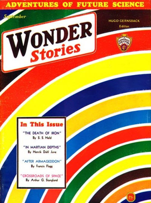Wonder Stories September 1932 Rainbow Spectrum Cover, Hugo Gernsback