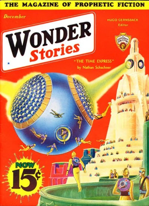 Wonder Stories 'The Time Express' Cover — Gernsback's Time-Sphere, December 1932