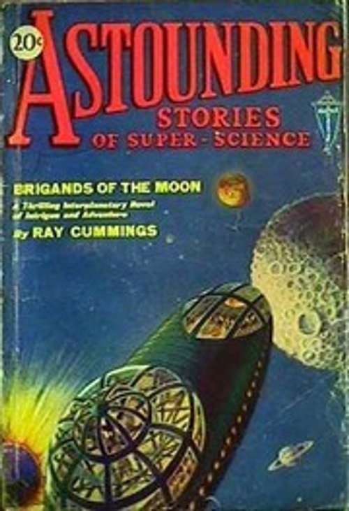 Astounding Stories 'Brigands of the Moon' Cover, Ray Cummings 1930