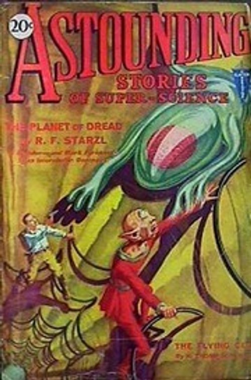 Giant Alien Insect Menaces Astronaut – Astounding Stories Cover 1931