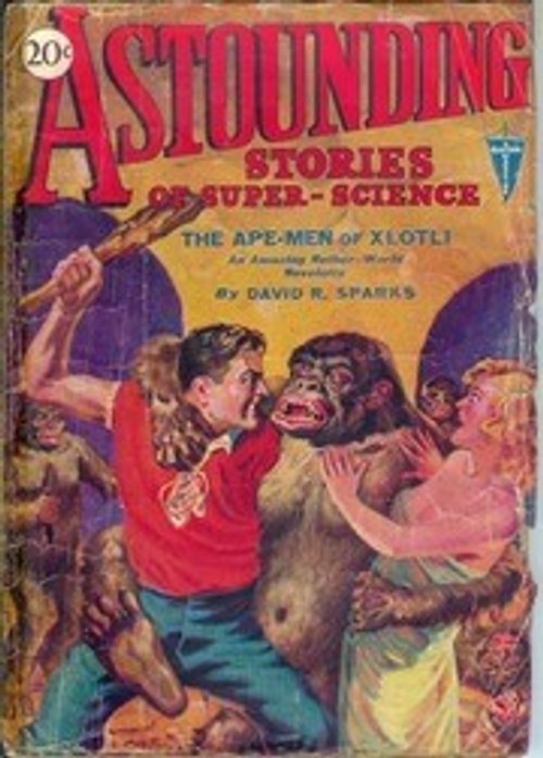 Ape-Men of Xlotli — Astounding Stories Pulp Cover, Early 1930s