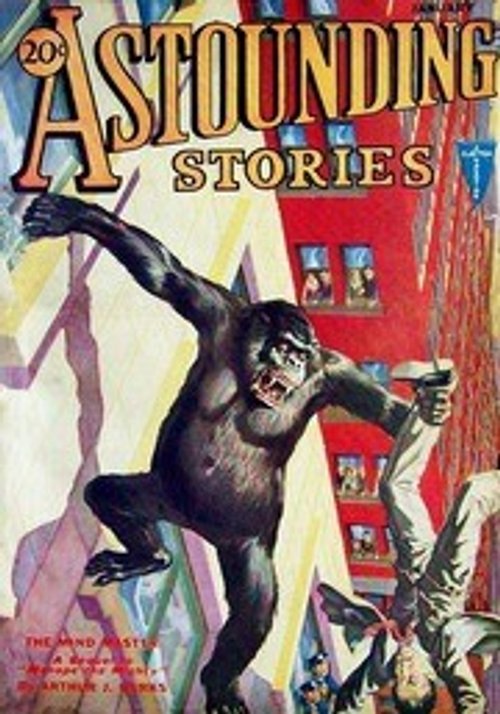 Giant Ape Attacks City — Astounding Stories Jan 1931 Pulp Cover