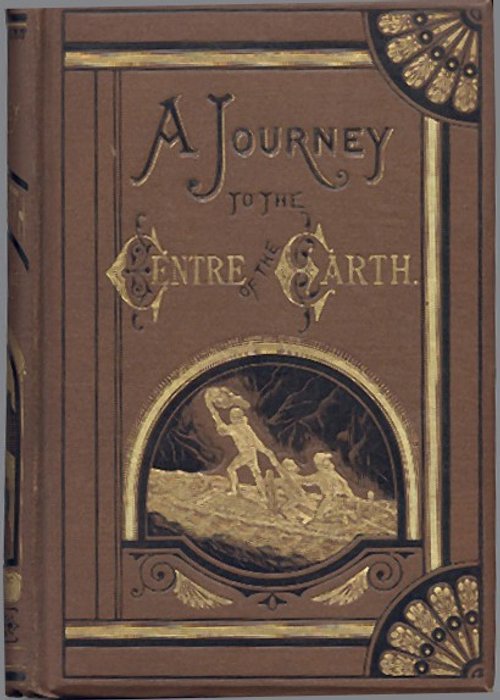 Journey to the Centre of the Earth – Victorian Gilt Cloth Book Cover, c.1870s