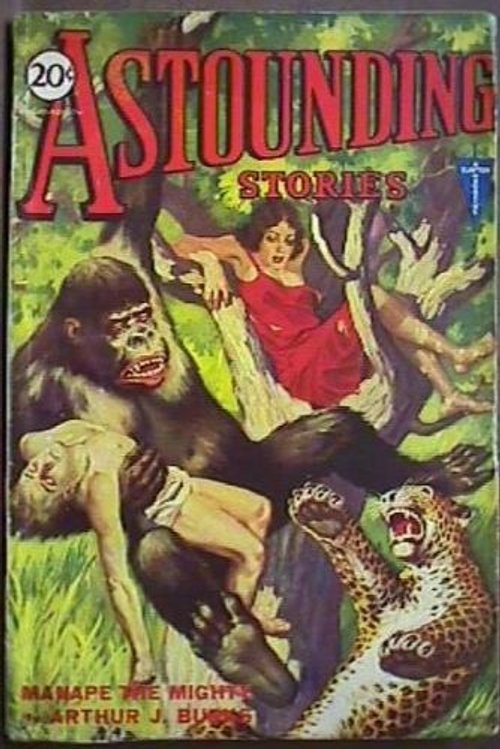 Manape the Mighty — Astounding Stories Ape-Man Pulp Cover, 1930s
