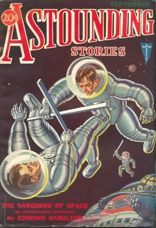 Zero-G Spacesuit Brawl, Astounding Stories September 1931
