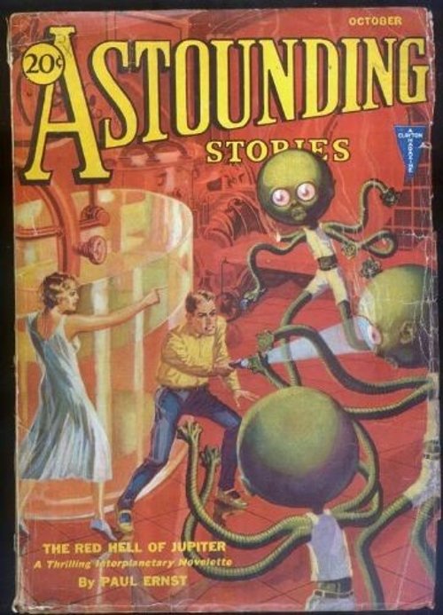 Astounding Stories Oct 1931 – The Red Hell of Jupiter Alien Attack Cover