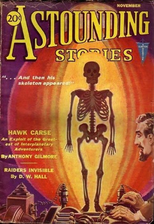 Astounding Stories November 1931 – X-Ray Skeleton Horror Cover