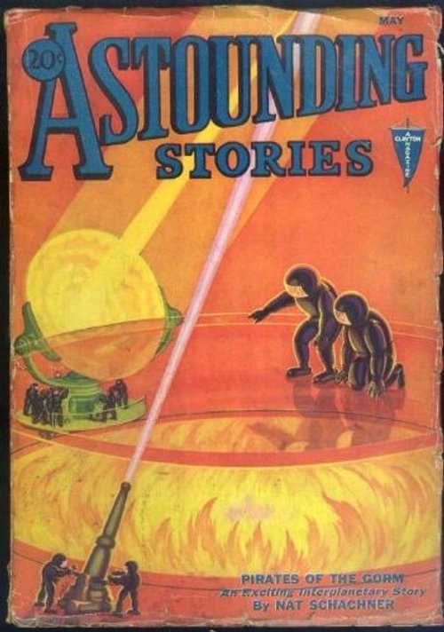 Astounding Stories May 1931 — Alien Beings Confront Energy Globe, Pirates of the Gorm