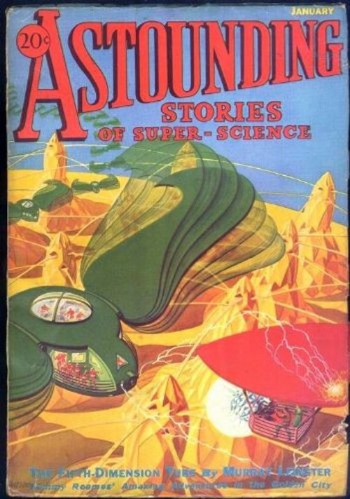 Astounding Stories Jan 1931 Fifth-Dimension Vortex Cover Art