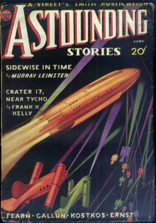 Astounding Stories June 1934 – Rocket Attack and Ray Guns, Sidewise in Time