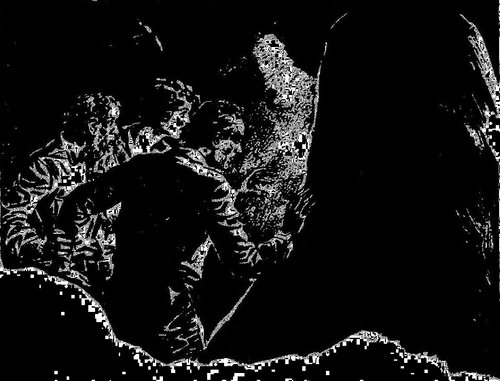 Two Monstrous Creatures Lock in Savage Combat, Pulp Era Beast Battle