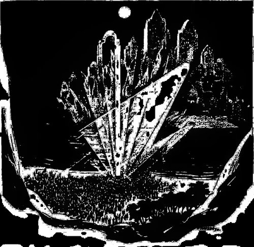 Crystal Spire Future City Under Full Moon — Golden Age Pulp Sci-Fi Cityscape