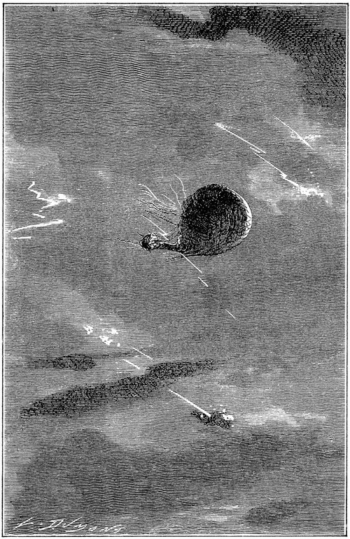 Balloon Struck by Lightning — Jules Verne's Five Weeks in a Balloon, 1863