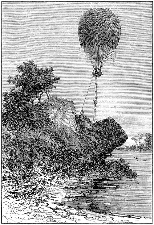Balloon Rescue Scene from Jules Verne's Five Weeks in a Balloon, 1863