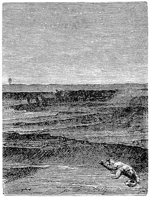 Balloon Aerial Survey Over Vast Plateau — Jules Verne-Era Engraving