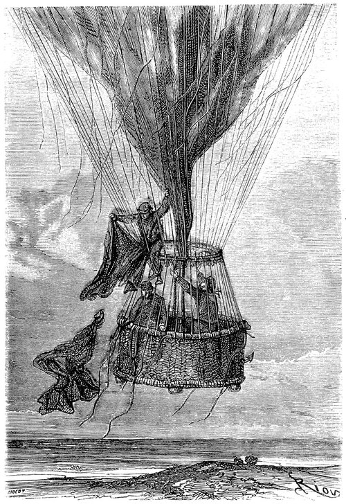 Édouard Riou's Balloon Catastrophe — Jules Verne's Five Weeks in a Balloon, 1863