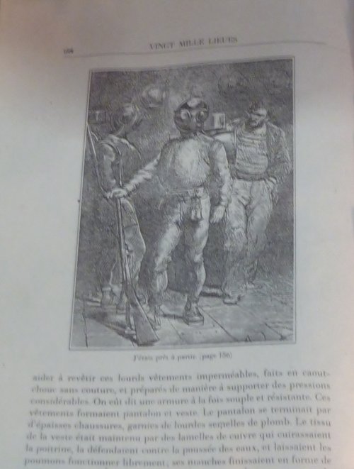 Jules Verne '20,000 Leagues' — Aronnax in Diving Suit, Édouard Riou 1870