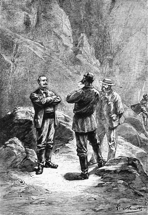 Victorian Explorers in Underground Cavern — Jules Verne Journey Illustration