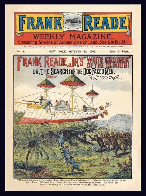 Frank Reade Jr.'s White Cruiser of the Clouds, Frank Reade Weekly No.1, 1902