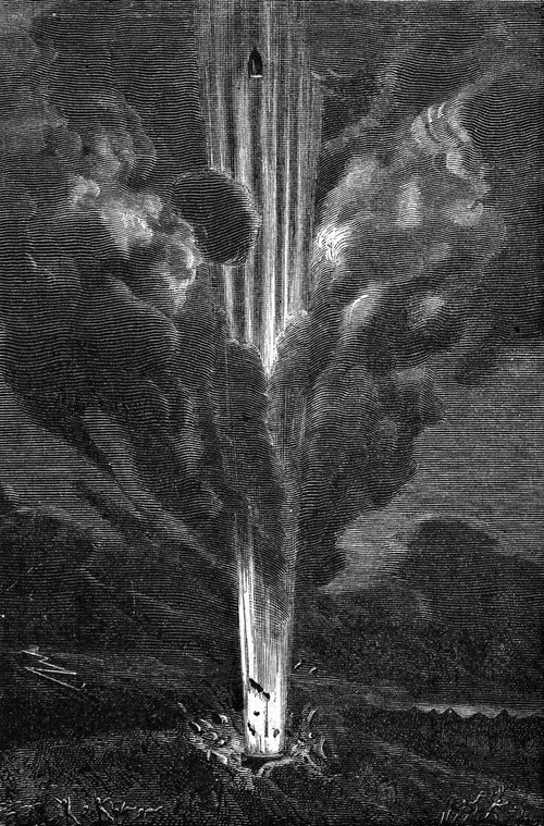 Jules Verne's Columbiad Cannon Launch, From the Earth to the Moon 1865
