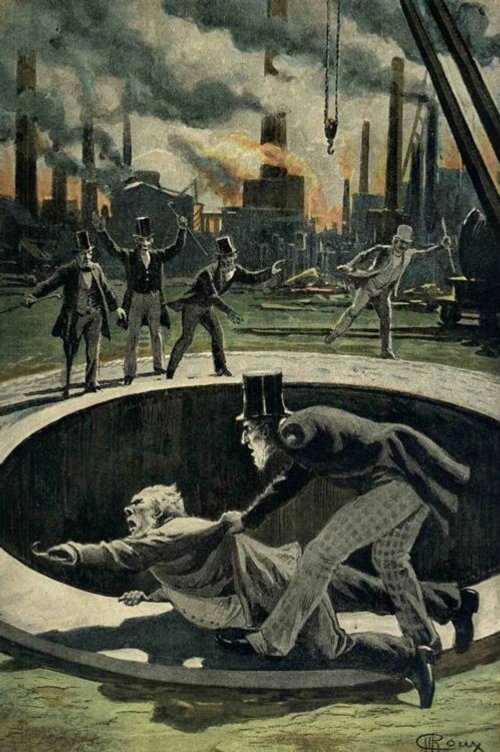 Jules Verne 'From the Earth to the Moon' – Villains at the Launch Pit, G. Roux