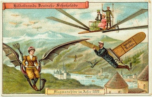Hildebrands 'Flugmaschine im Jahre 2000' Flying Machines of Year 2000